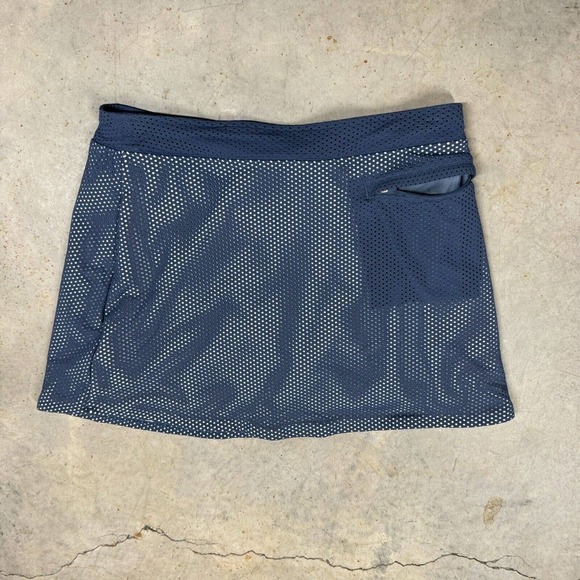 Slazenger Golf Women's Bottom Skort Shorts Jersey Mesh Blue Back Pocket Small - Picture 2 of 6